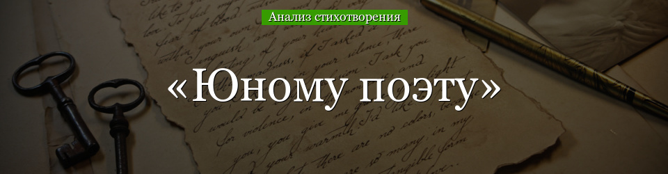 Анализ стихотворения «Юному поэту» Брюсова