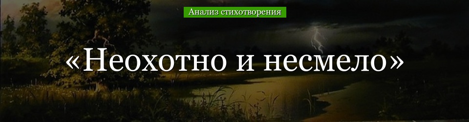 Анализ стихотворения «Неохотно и несмело» Тютчева