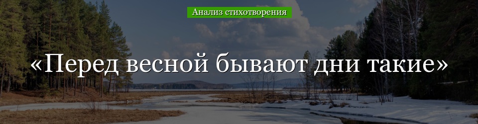 Анализ стихотворения «Перед весной бывают дни такие» Ахматовой