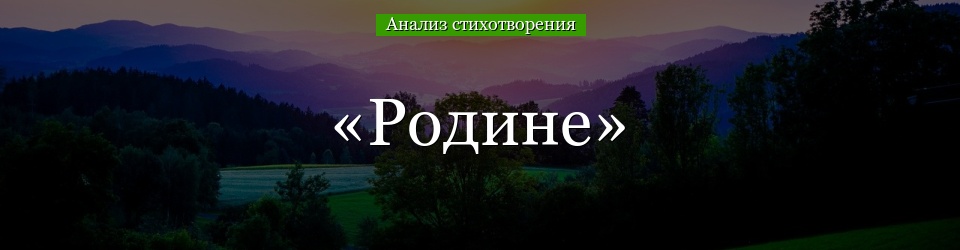 Анализ стихотворения «Родине» Бунина