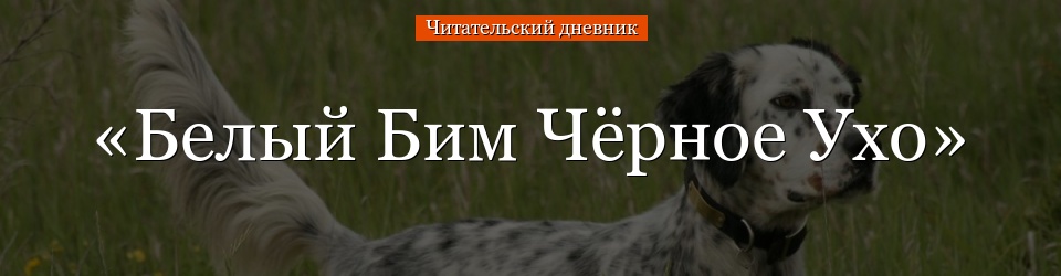 «Белый Бим Чёрное Ухо» читательский дневник