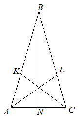 Биссектриса равнобедренного треугольника