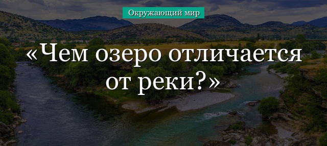 Чем озеро отличается от реки?