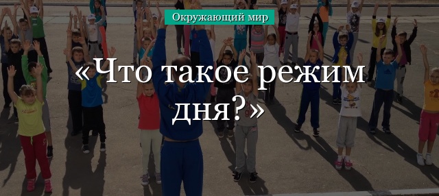 Что такое режим дня?