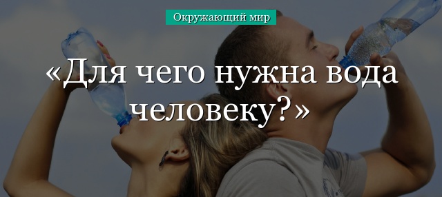 Для чего нужна вода человеку?