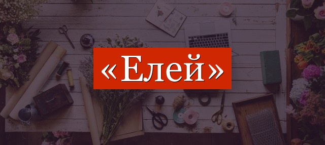 Фонетический разбор слова «елей»