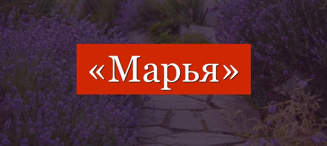 Фонетический разбор слова «марья»