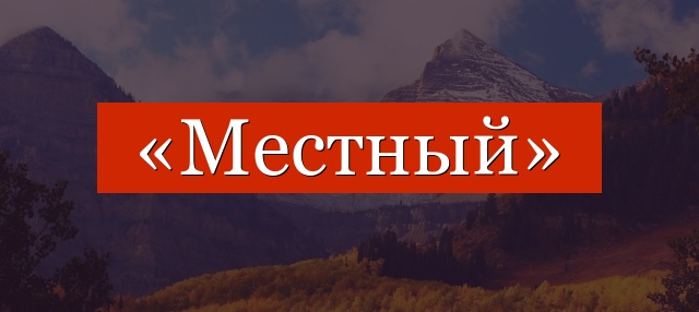 Фонетический разбор слова «местный»