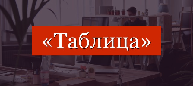 Фонетический разбор слова «таблица»