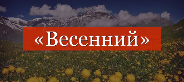 Фонетический разбор слова «весенний»