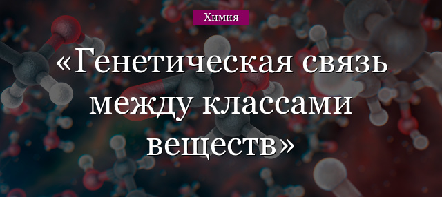 Генетическая связь между классами веществ