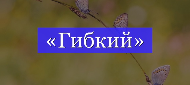 Корень слова «гибкий»