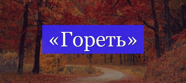 Корень слова «гореть»