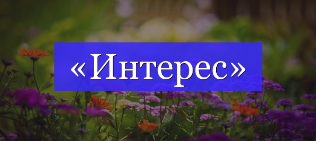 Корень слова «интерес»