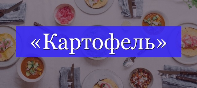 Корень слова «картофель»