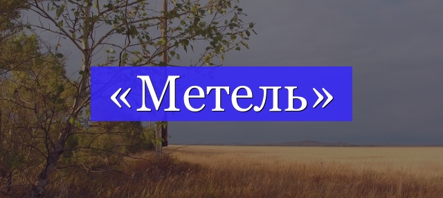 Корень слова «метель»