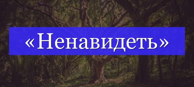 Корень слова «ненавидеть»