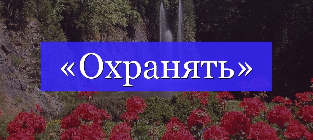 Корень слова «охранять»