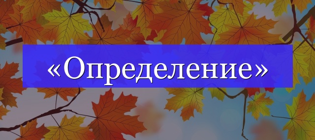 Корень слова «определение»