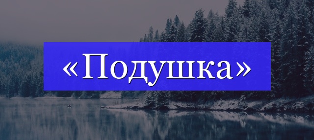 Корень слова «подушка»