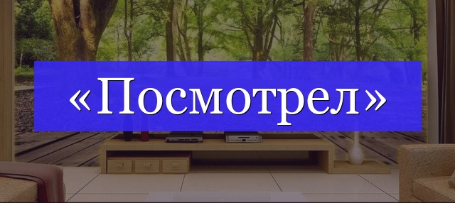 Корень слова «посмотрел»