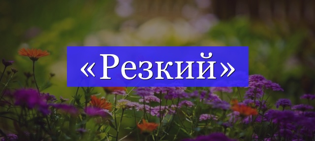 Корень слова «резкий»