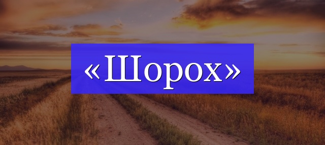 Корень слова «шорох»