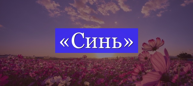 Корень слова «синь»