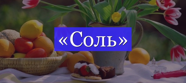 Корень слова «соль»