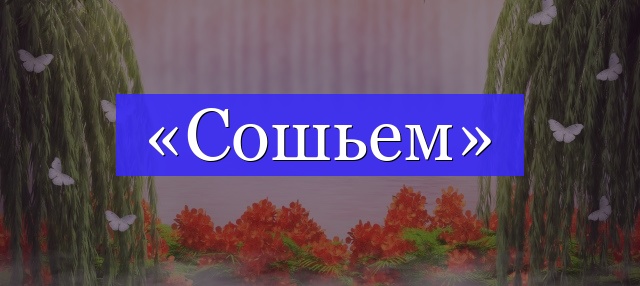 Корень слова «сошьем»