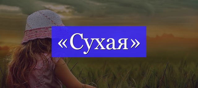 Корень слова «сухая»