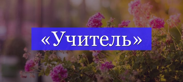 Корень слова «учитель»