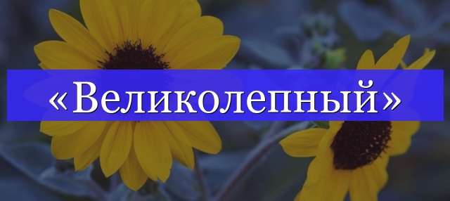 Корень слова «великолепный»