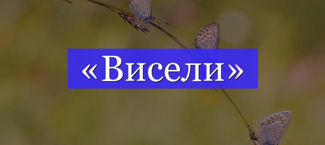 Корень слова «висели»