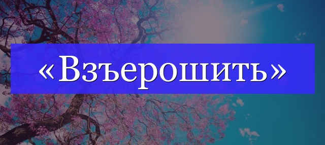 Корень слова «взъерошить»