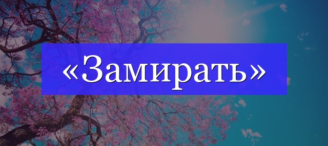 Корень слова «замирать»