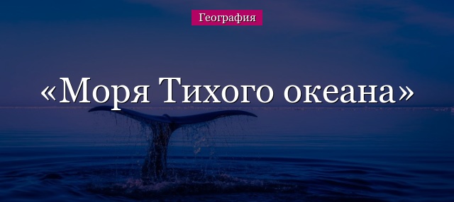 Моря Тихого океана