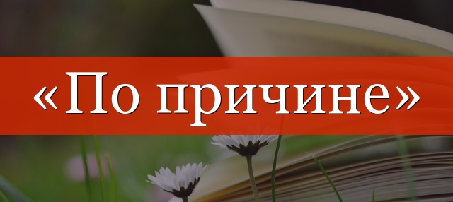 «По причине» запятая нужна или нет?