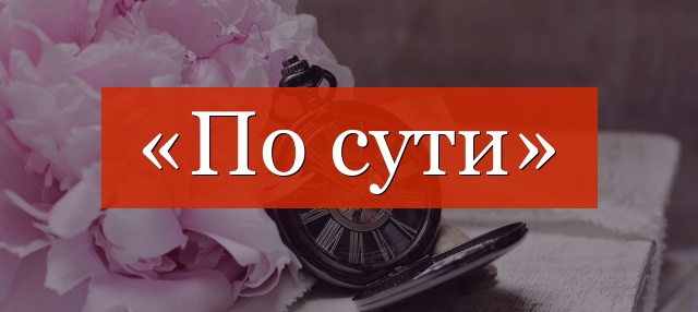 «По сути» выделяется запятыми или нет?