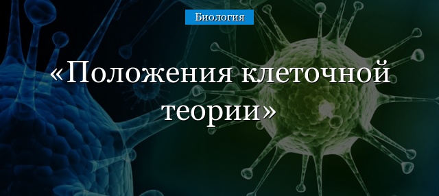 Положения клеточной теории