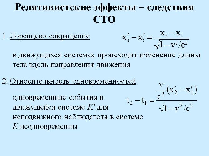 Постулаты специальной теории относительности Эйнштейна