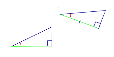 Признаки равенства прямоугольных треугольников