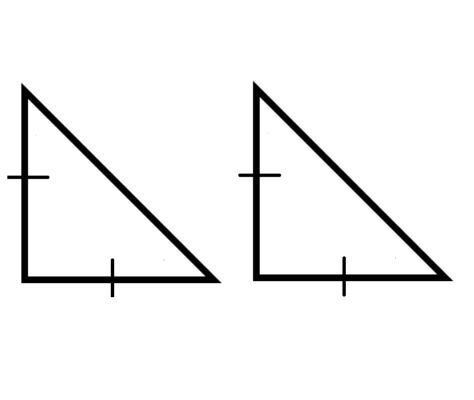 Признаки равенства прямоугольных треугольников