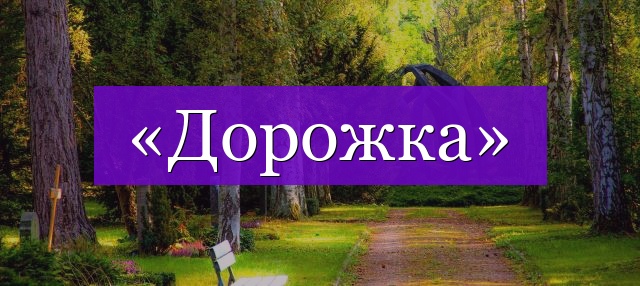 Проверочное слово к слову «дорожка»