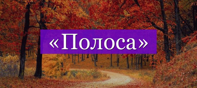 Проверочное слово к слову «полоса»