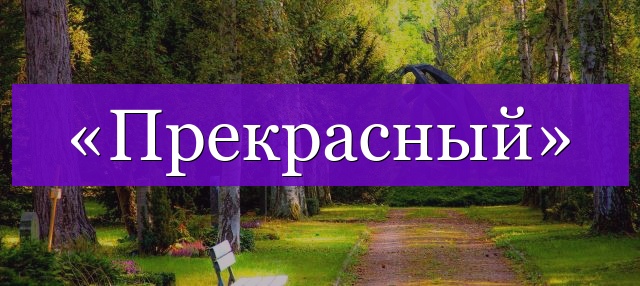 Проверочное слово к слову «прекрасный»