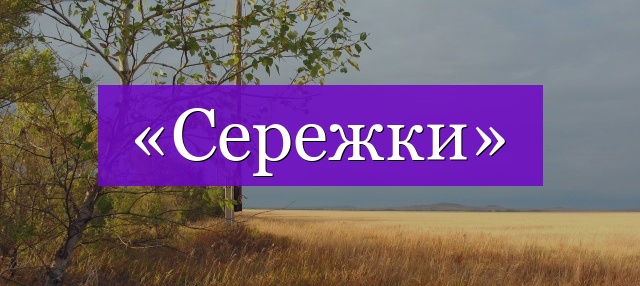 Проверочное слово к слову «сережки»