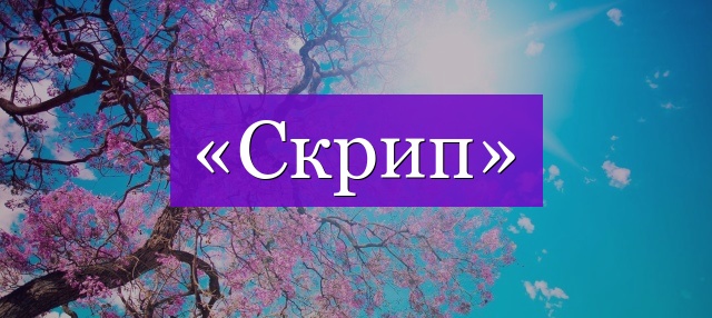 Проверочное слово к слову «скрип»