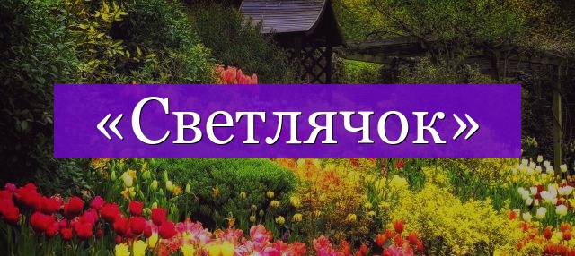 Проверочное слово к слову «светлячок»