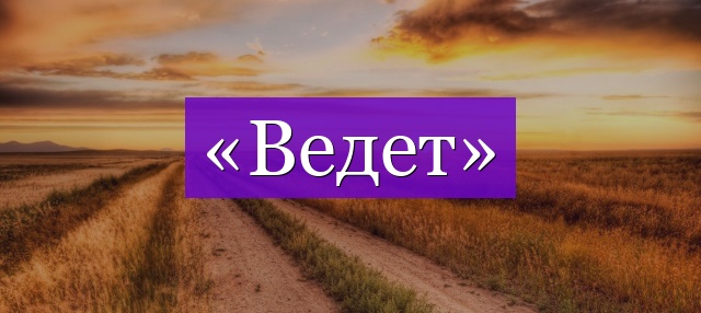 Проверочное слово к слову «ведет»